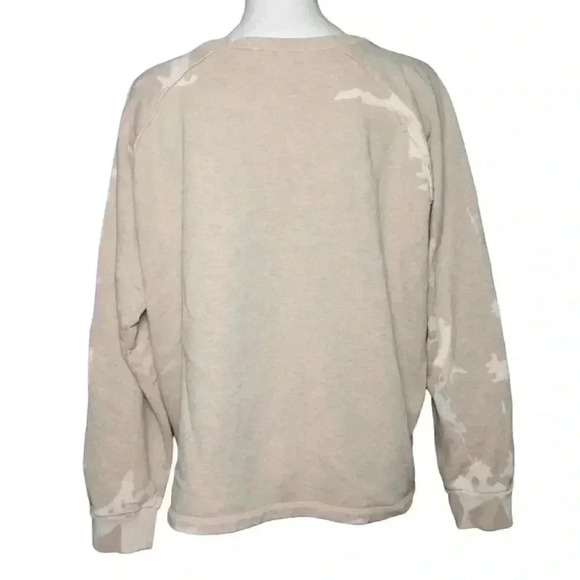 ALLSAINTS Jessi Tie Dye Oversized Cotton Sweatshirt Pink Boxy Boho Size Medium - Picture 4 of 8